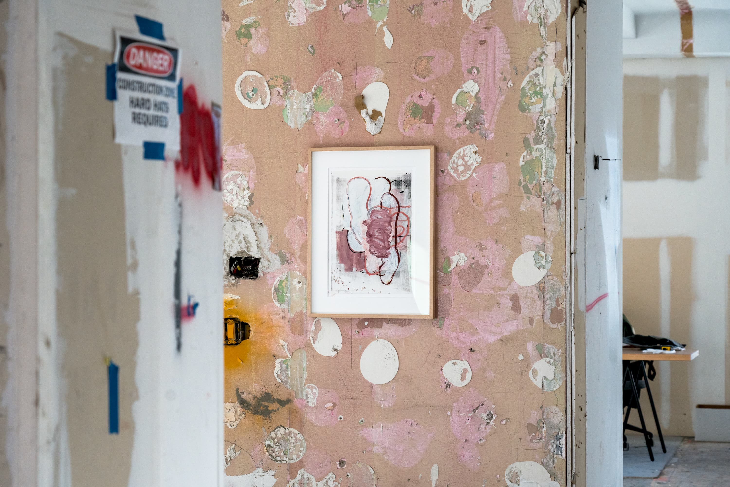 Artwork installed in the See Stop Run exhibition
