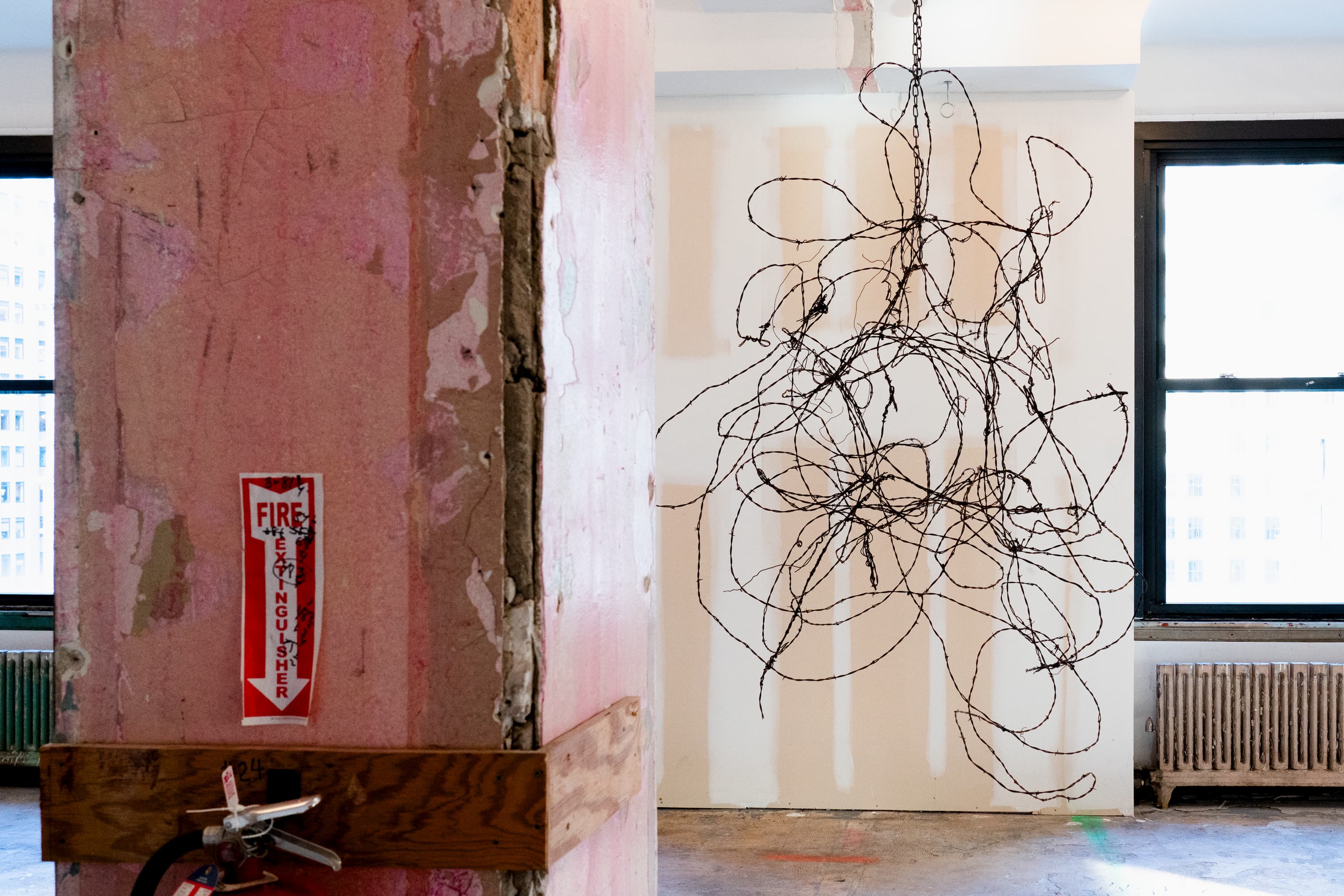 Artwork installed in the See Stop Run exhibition