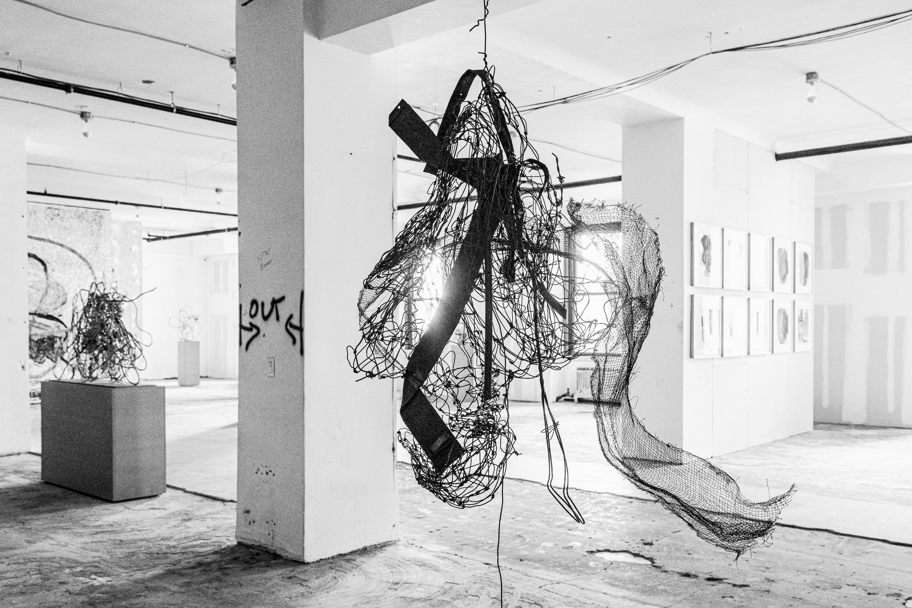 Artwork installed in the See Stop Run exhibition